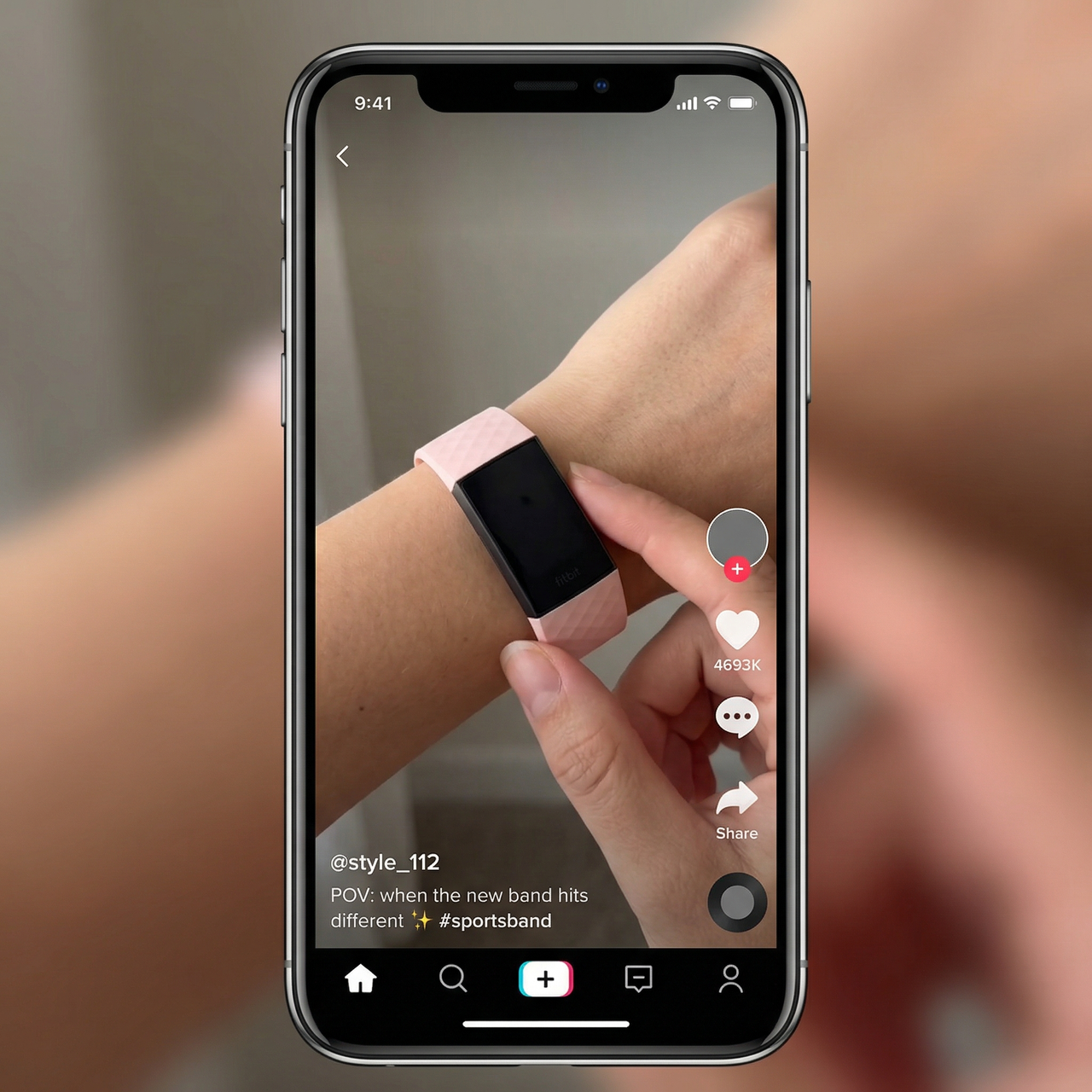 Sports Bracelet for Fitbit Charge 3 / 4 - Tiktok Video