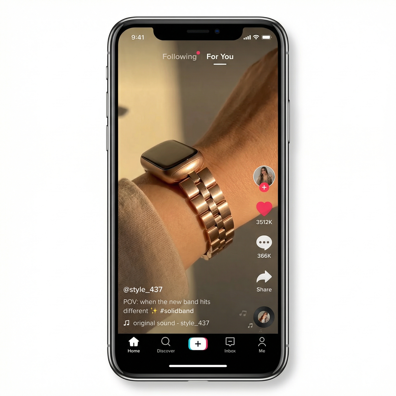 Solid Stainless Steel Band for Fitbit Luxe - Tiktok Video