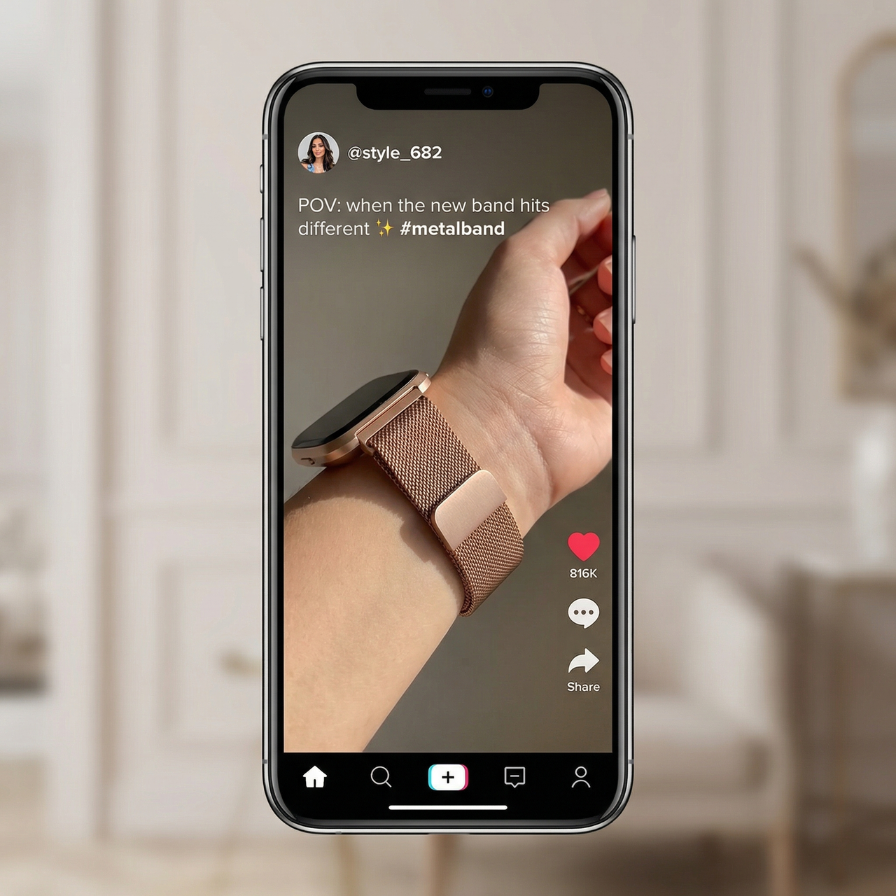 Metal Replacement Strap for Fitbit Versa / Versa 2 / Versa Lite - Tiktok Video