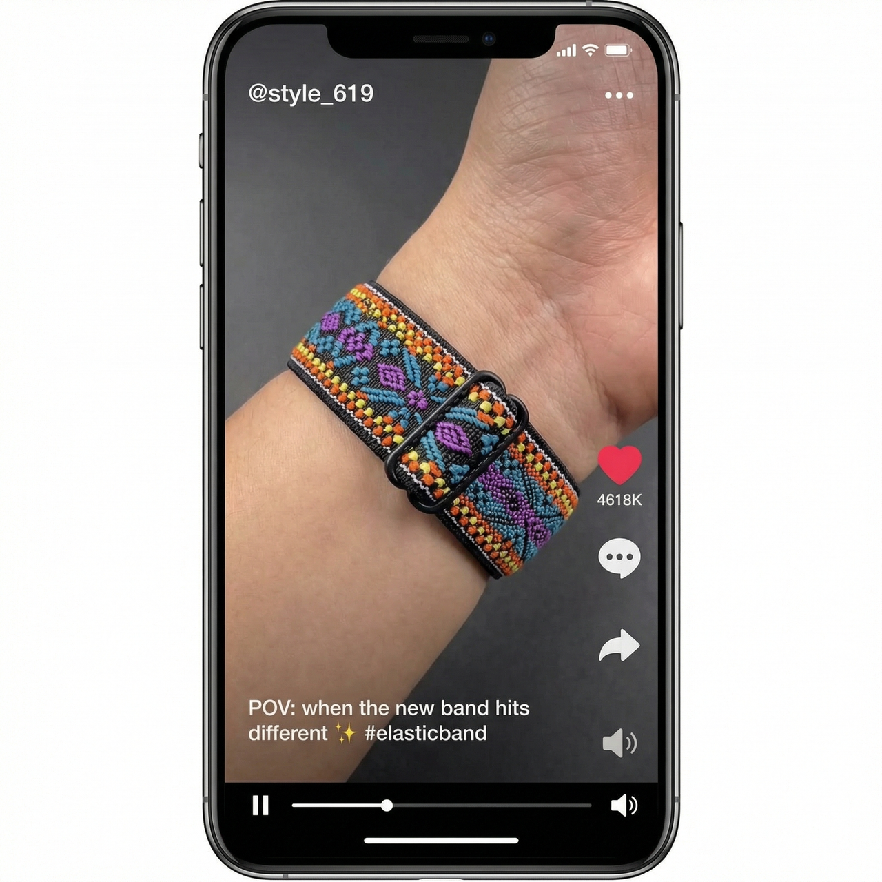 Elastic Bracelet for Fitbit Charge - Tiktok Video