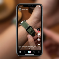Thumbnail for Vintage Genuine Leather Band for Omega MoonSwatch - Tiktok Video