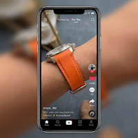 Thumbnail for Curved End Rubber Silicone Watch Bands - Tiktok Video