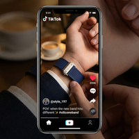 Thumbnail for Silicone Rubber Watchband for Ferragamo F80 Sports Watch - Tiktok Video