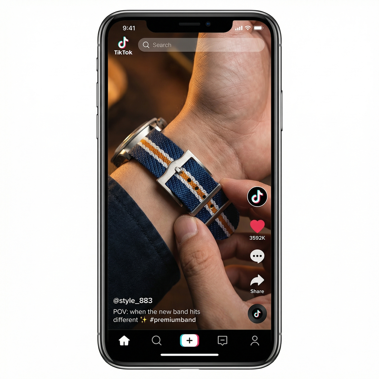 Premium Military Nylon Watchbands with Waved Buckle - Tiktok Video