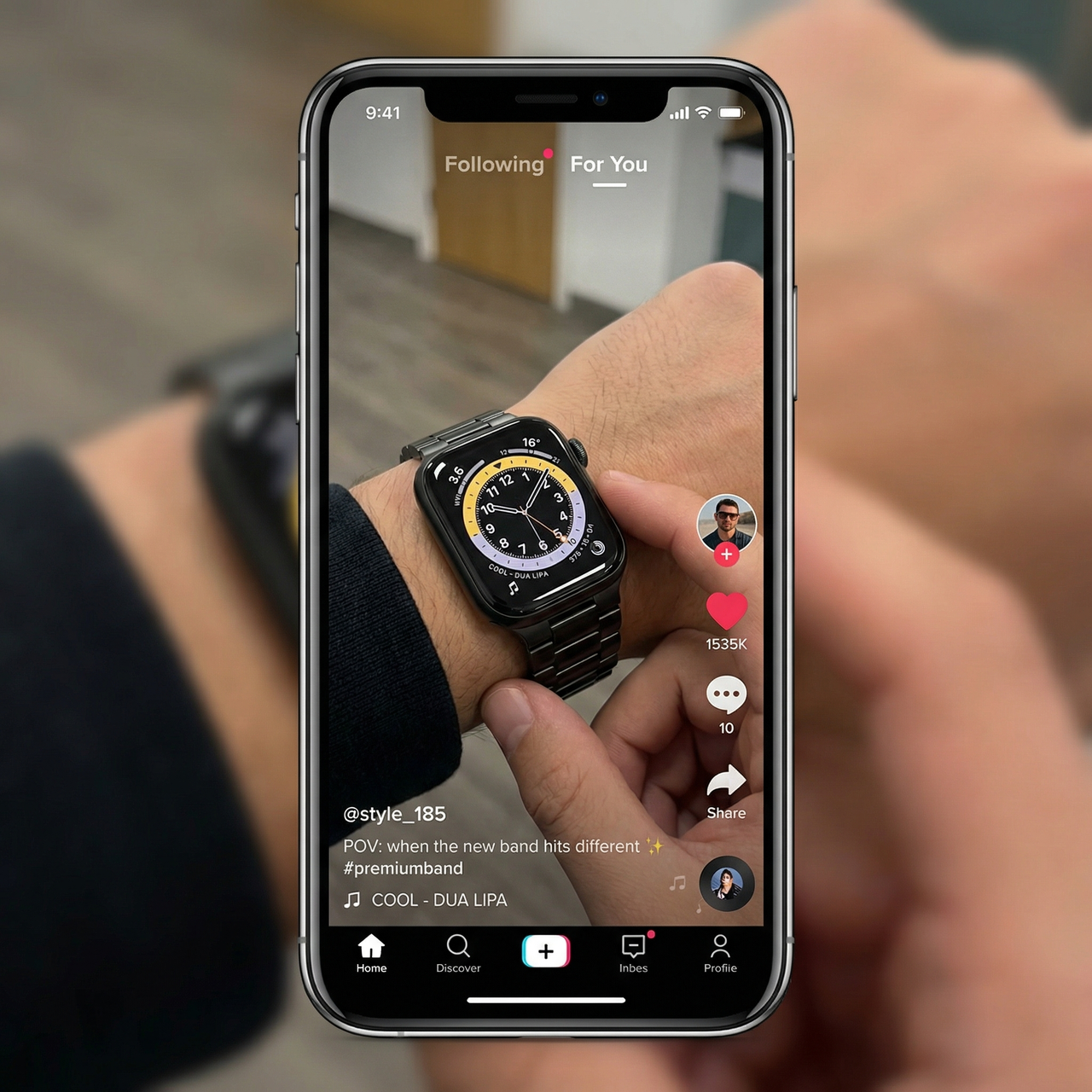 Premium Stainless Steel Strap for Apple Watch - Tiktok Video