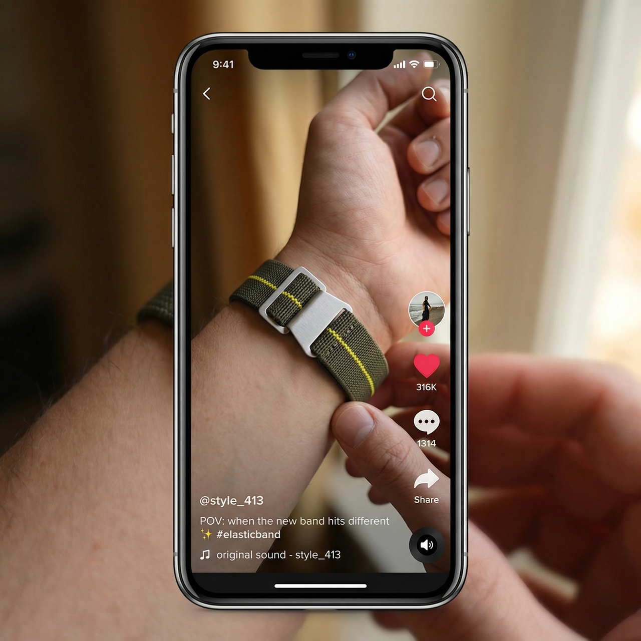 Elastic Nylon Parachute Strap - Tiktok Video