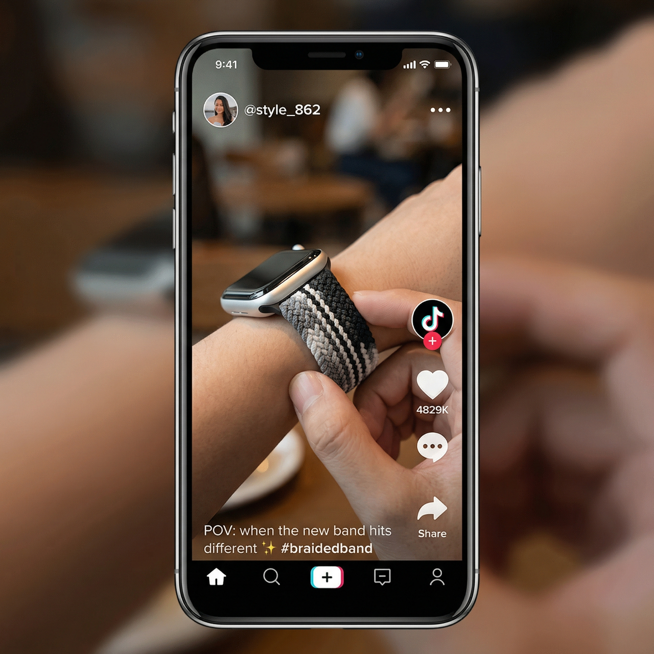 Braided Adjustable Solo Loop for Apple Watch - Tiktok Video