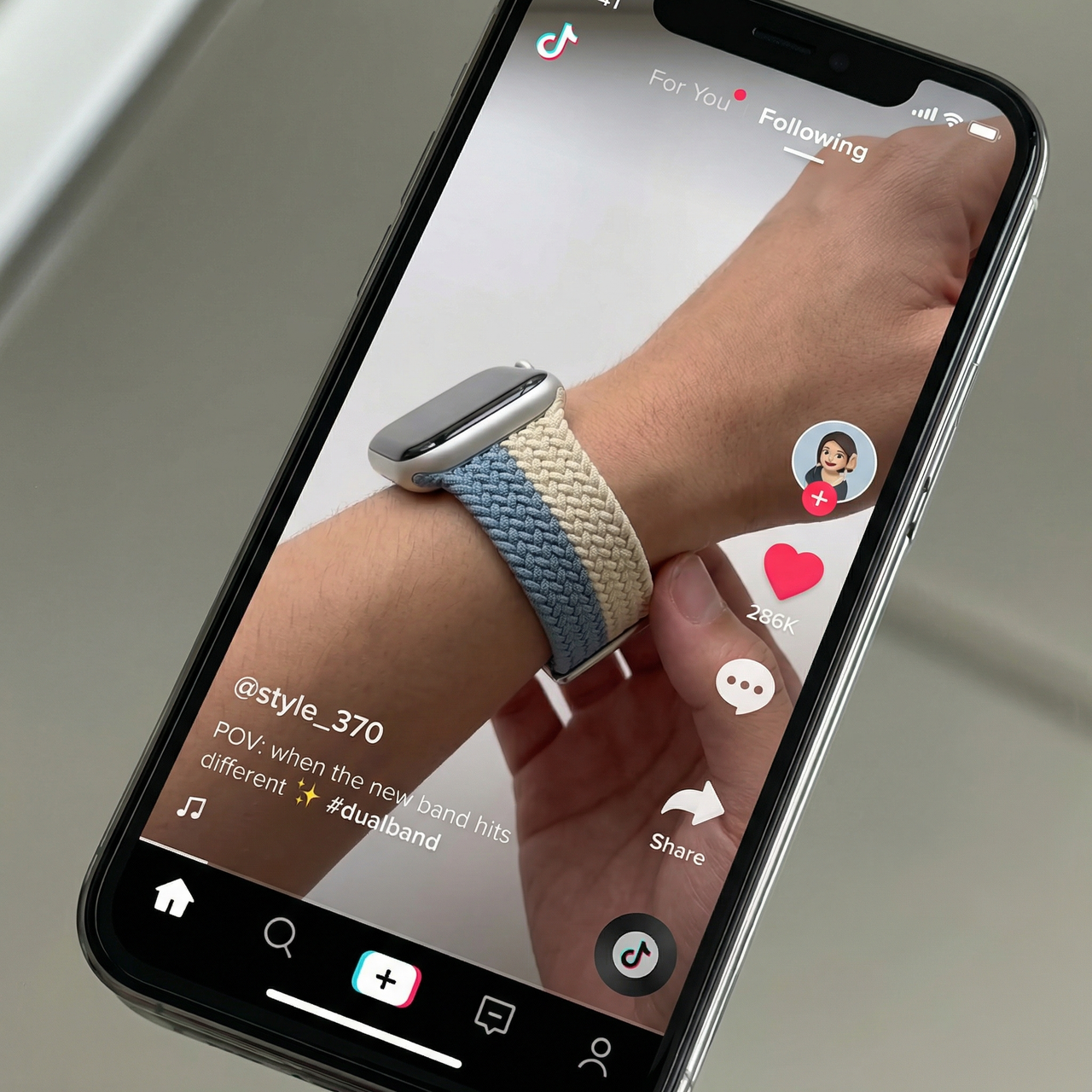 Dual Color Braided Loop for Apple Watch - Tiktok Video