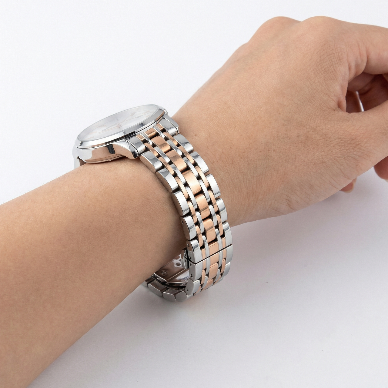Womens Stainless Steel Bracelet - Customer wristshot