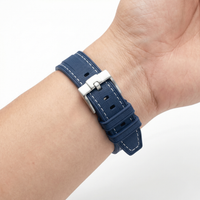 Thumbnail for Stitched Silicone Rubber Watch Band for Omega X Swatch MoonSwatch - Wristshot