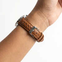 Thumbnail for Genuine Leather Rally Perforated Watch Strap with Quick Release - Wristshot