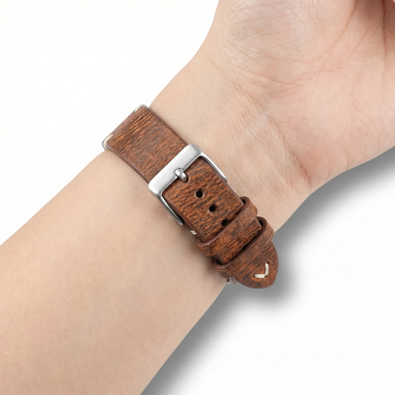 Vintage Faded Genuine Leather Watch Strap - Wristshot