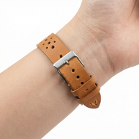 Thumbnail for Classic Rally Road Worn Leather Strap with Quick Release - Wristshot