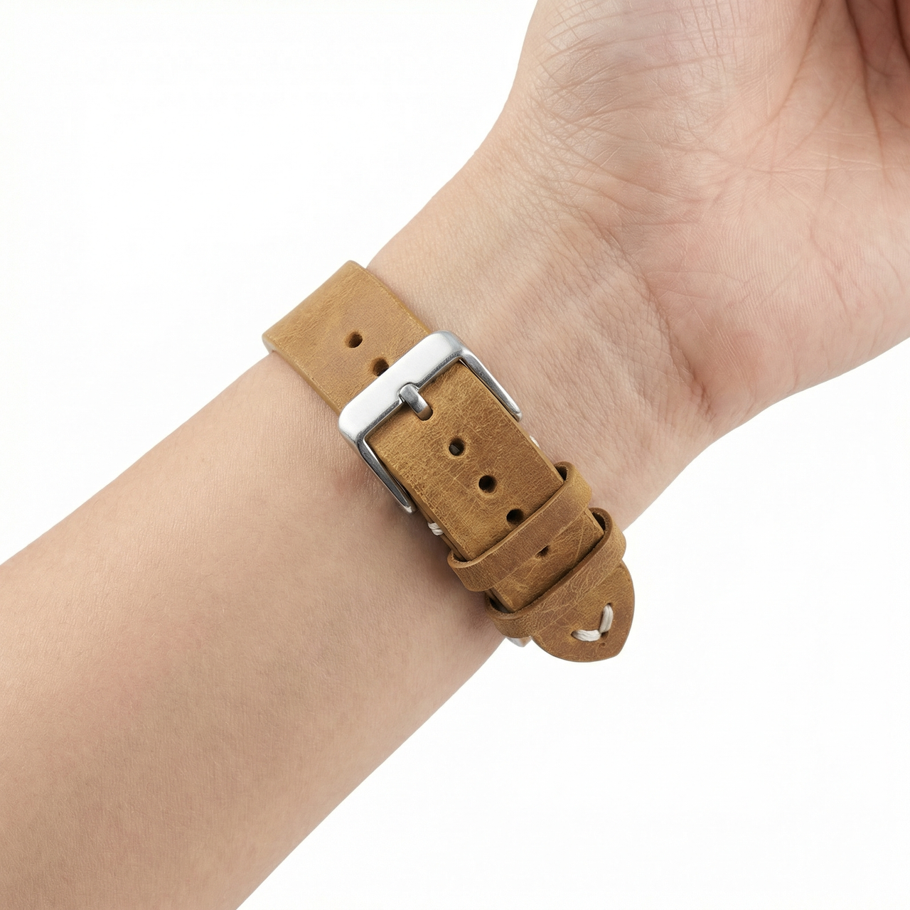 Distressed Cow Leather Watch Strap with Quick-Release - Wristshot