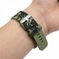 Thumbnail for Camo Silicone Watchband with Quick Release Pin - Wristshot