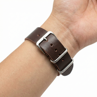 Thumbnail for Leather Imitate Zulu Watchband Strap - Wristshot