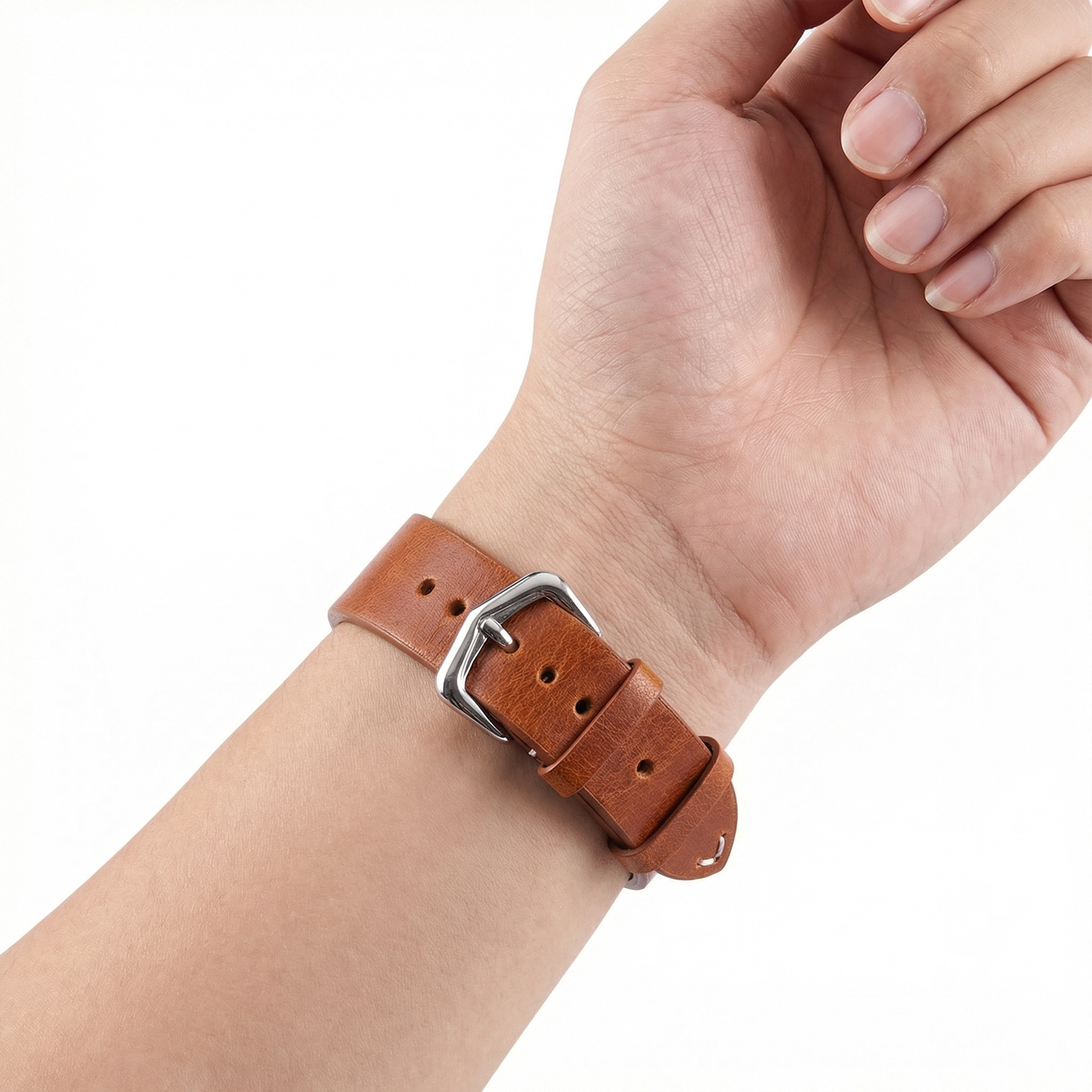 Smooth Cow Leather Watchband - Wristshot