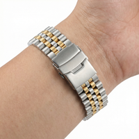 Thumbnail for Solid Stainless Steel Strap with Folding Buckle - Wristshot