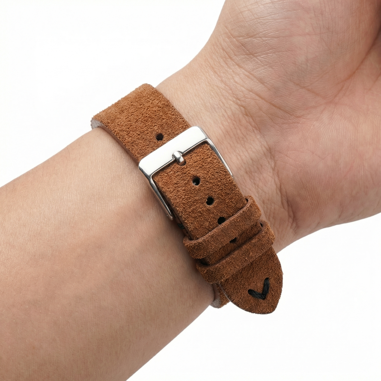 Retro Camouflage Suede Leather Quick-Release Watch Band - Wristshot