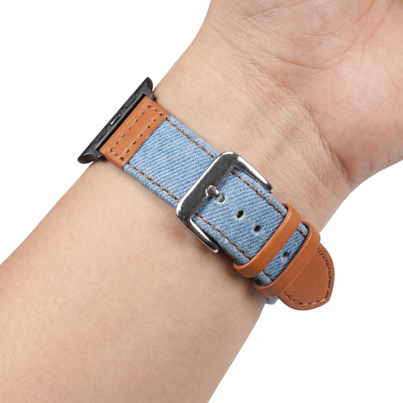 Leather Jeans Hybrid Watch Band for Apple Watch - Wristshot
