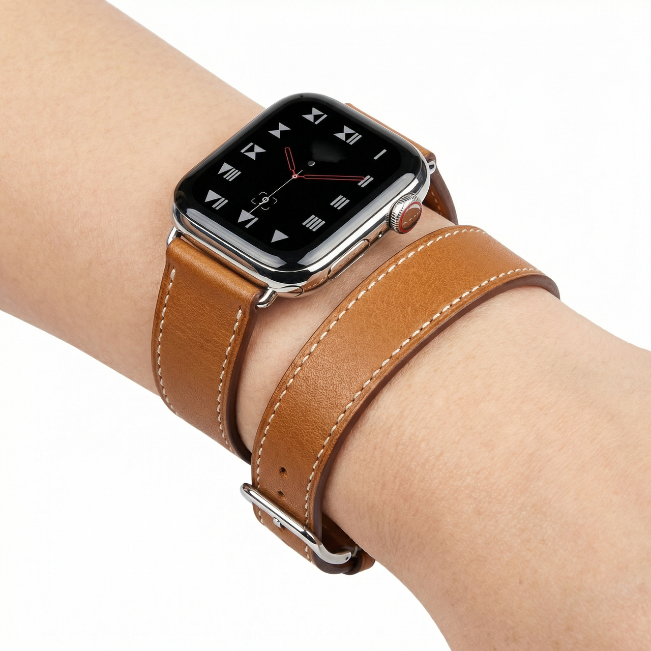 Double Tour Leather Strap for Apple Watch - Wristshot