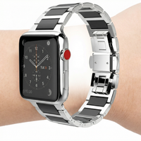 Thumbnail for Ceramic Link Bracelet with Stainless Steel for Apple Watch - Wristshot