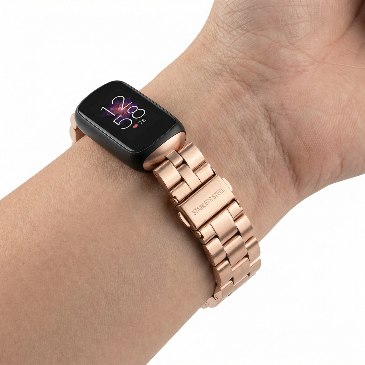 Solid Stainless Steel Band for Fitbit Luxe - Wristshot