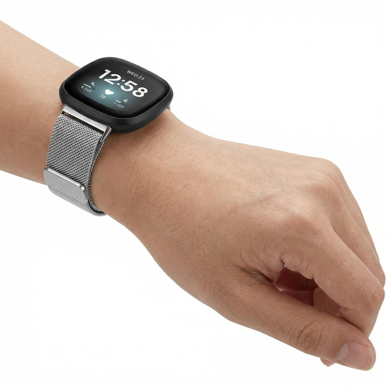 Magnet Lock Metal Strap for Fitbit Versa 3 / Sense - Wristshot