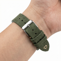 Thumbnail for Suede Leather Retro Watch Strap - Wristshot