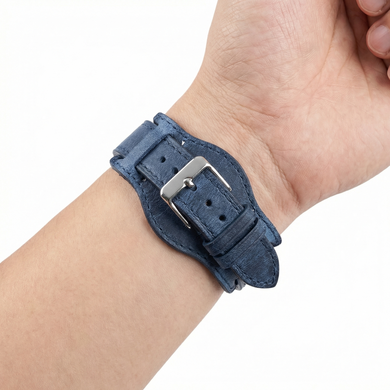 Genuine Leather Retro Bund Strap - Wristshot