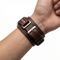 Thumbnail for Genuine Leather Cuff Bund Strap - Wristshot