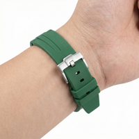 Thumbnail for Curved End Rubber Silicone Watch Band for Rolex and Omega - Wristshot