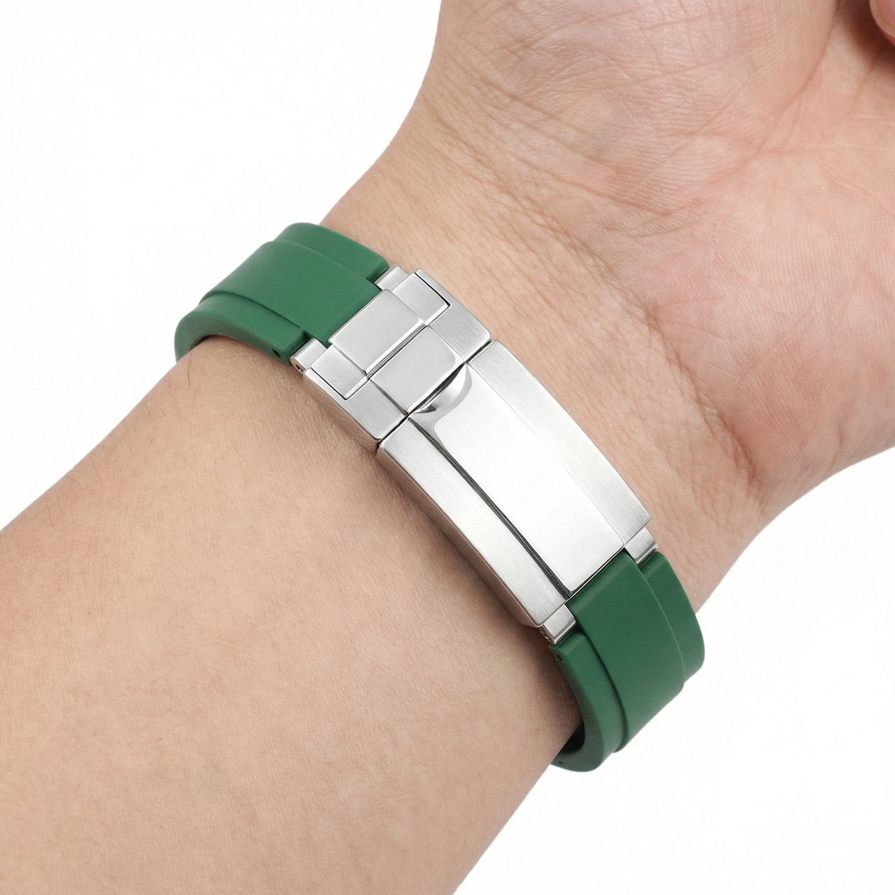 Curved End Rubber Strap for Rolex Submariner - Wristshot