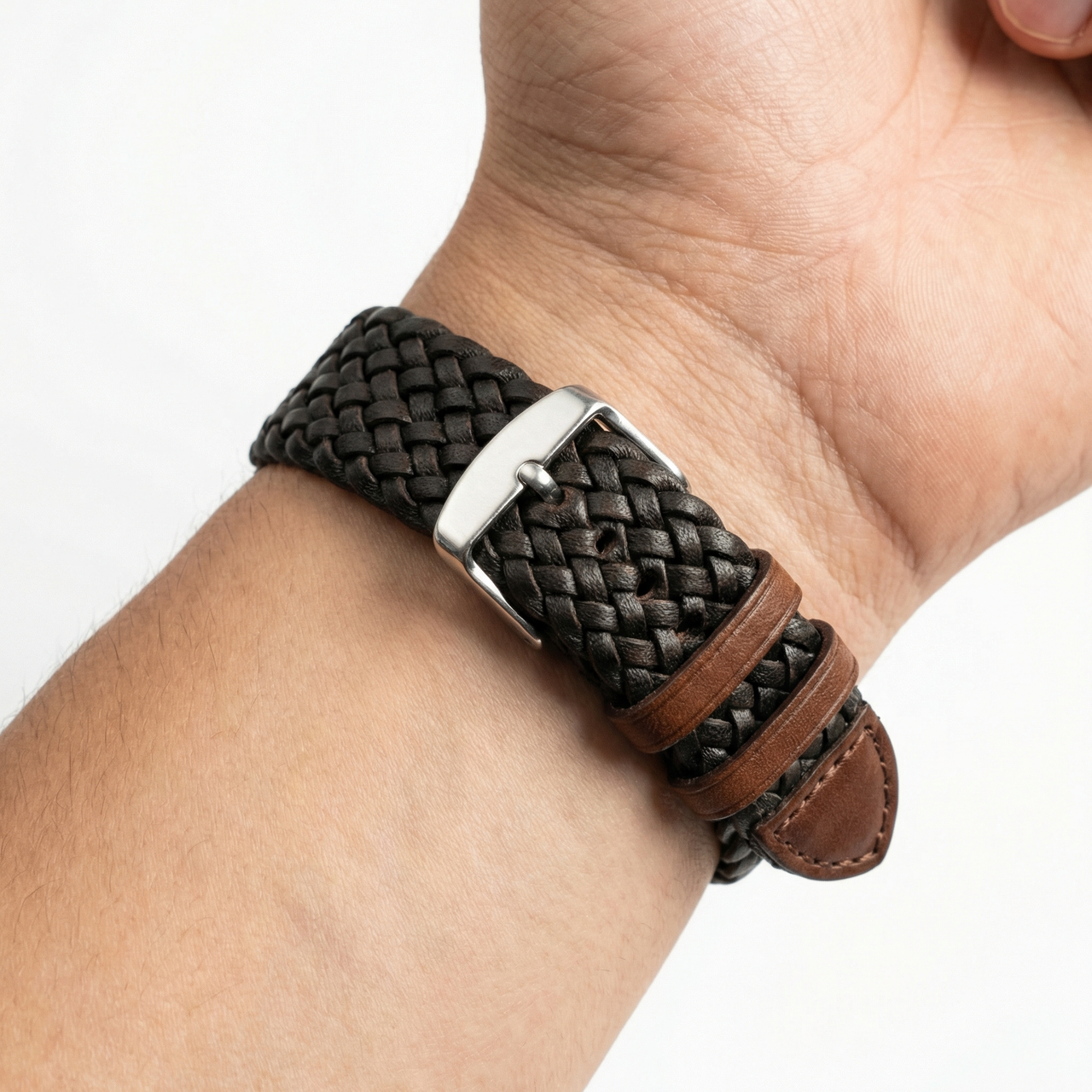 Cowhide Braided Leather Strap with Quick-Release - Wristshot