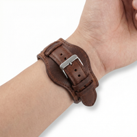 Thumbnail for Gloss Genuine Leather Bund Strap - Wristshot