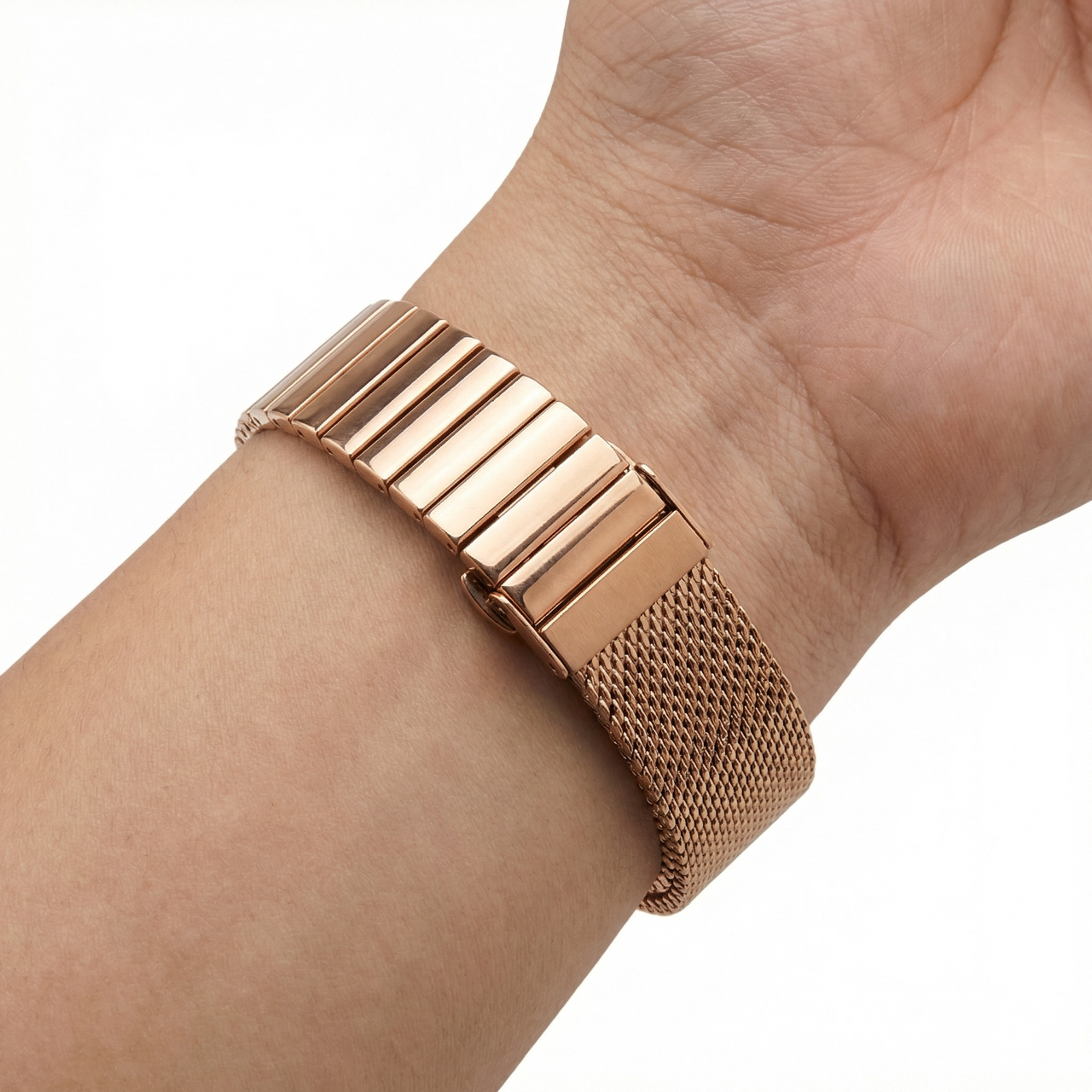 Combination Milanese Stainless Steel Watch Band - Wristshot