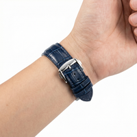 Thumbnail for Notched Genuine Leather Watchband for Omega Constellation - Wristshot