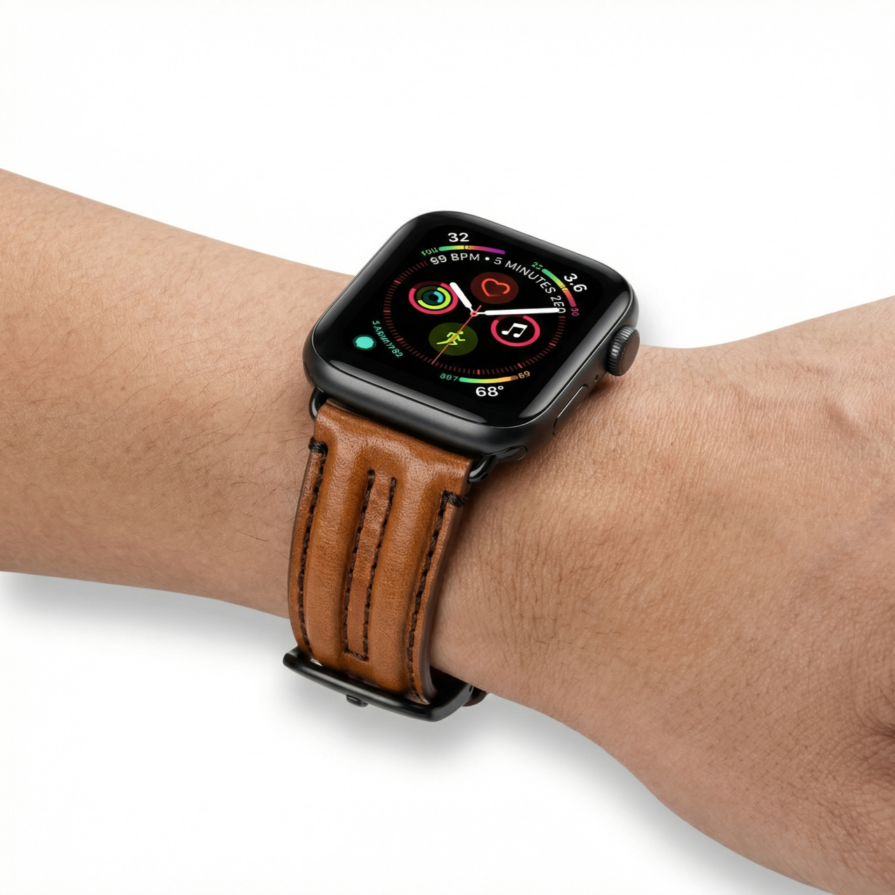 Double Keel Leather Watchband for Apple Watch - Wristshot
