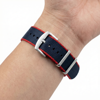 Thumbnail for Bordered High Density Seatbelt Nylon Strap - Wristshot