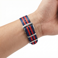 Thumbnail for Herringbone Seatbelt Watch Strap - Wristshot