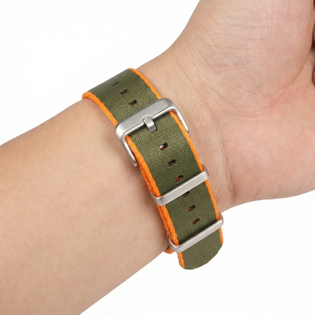 Striped Nylon Belt Watchband - Wristshot
