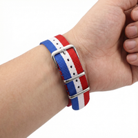 Thumbnail for Classic Striped Nylon Seatbelt Strap - Wristshot