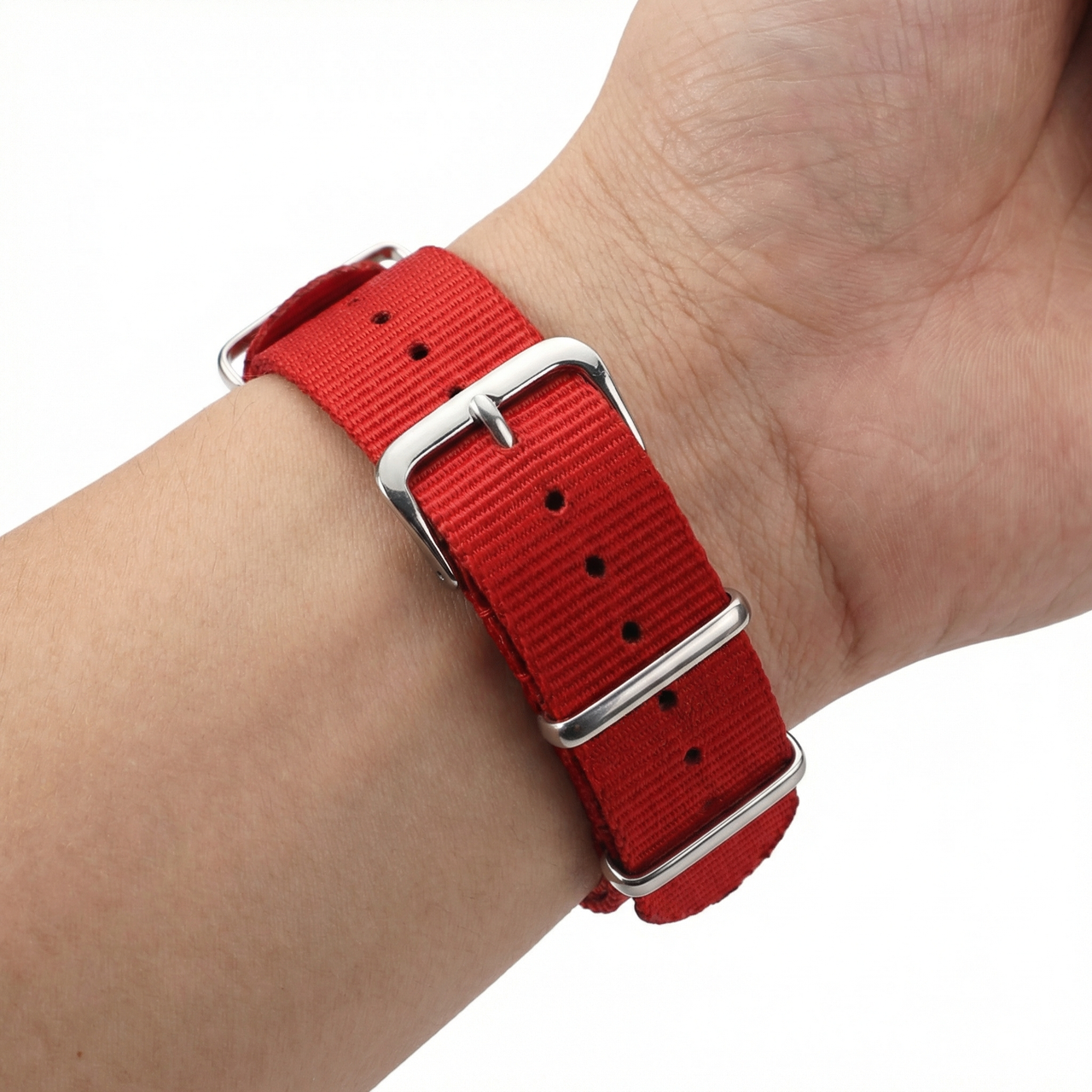Classic Unicolor Nylon Seatbelt Strap - Wristshot