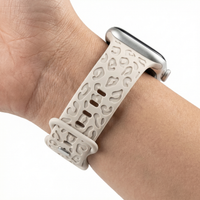 Thumbnail for Engraved Leopard Silicone Strap for Apple Watch - Wristshot