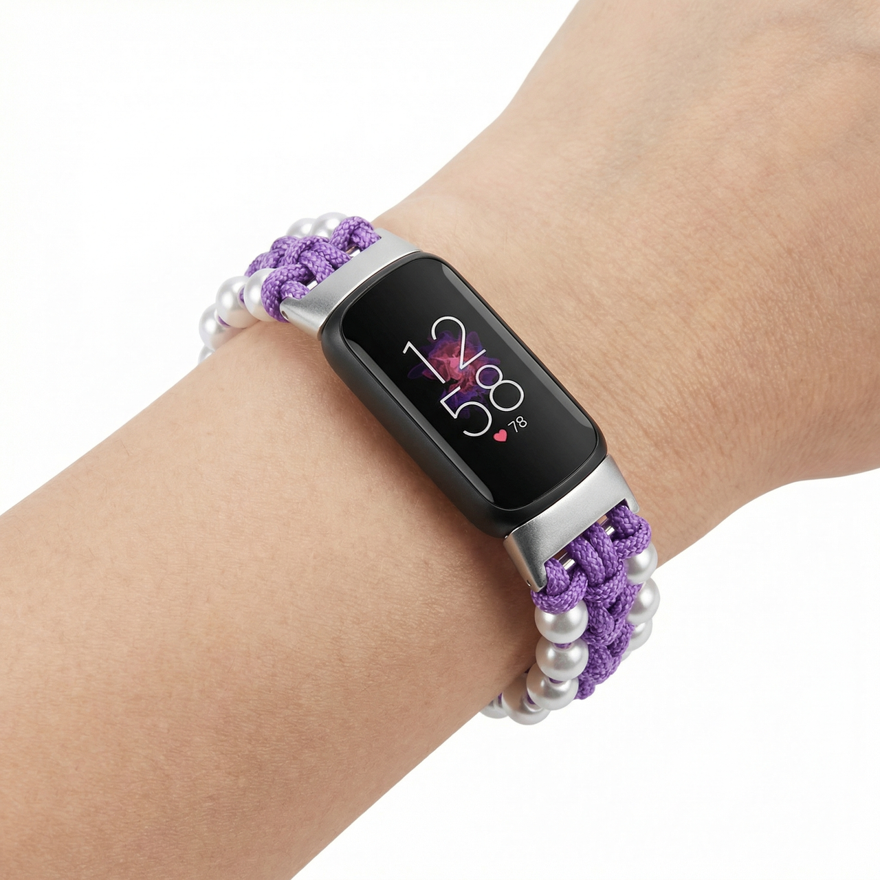 Braided Bead Band for Fitbit Luxe - Wristshot