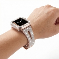 Thumbnail for Silicone Diamond Leather Strap for Apple Watch - Wristshot
