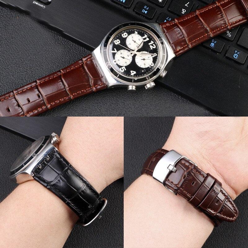 Genuine Notched Cowhide Leather Strap - watchband.direct