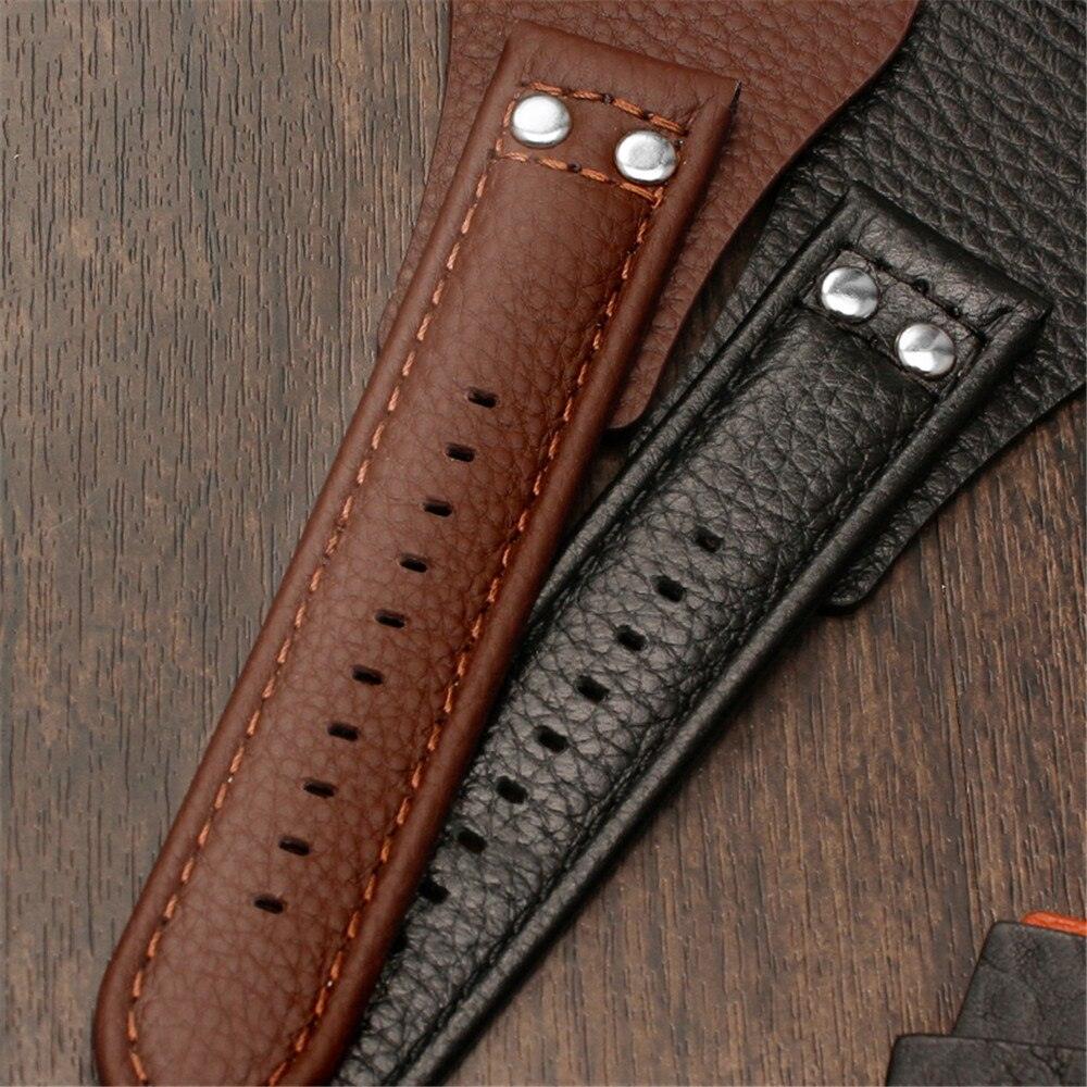 Leather Rivet Bund Strap - watchband.direct