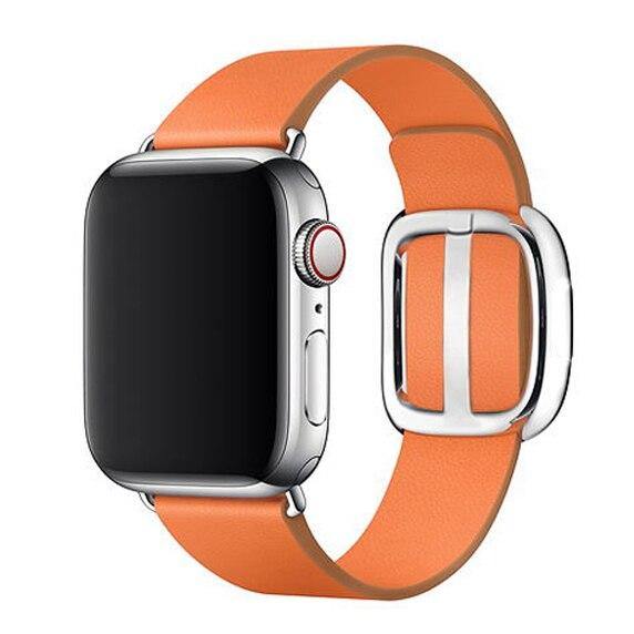 Modern Sleek Leather Apple Watch Strap - watchband.direct