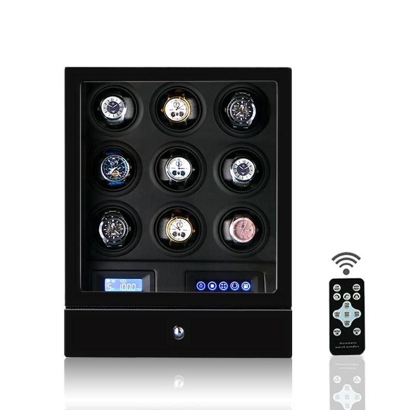 LCD Touch Screen 9-Slot Watch Winder Display - watchband.direct